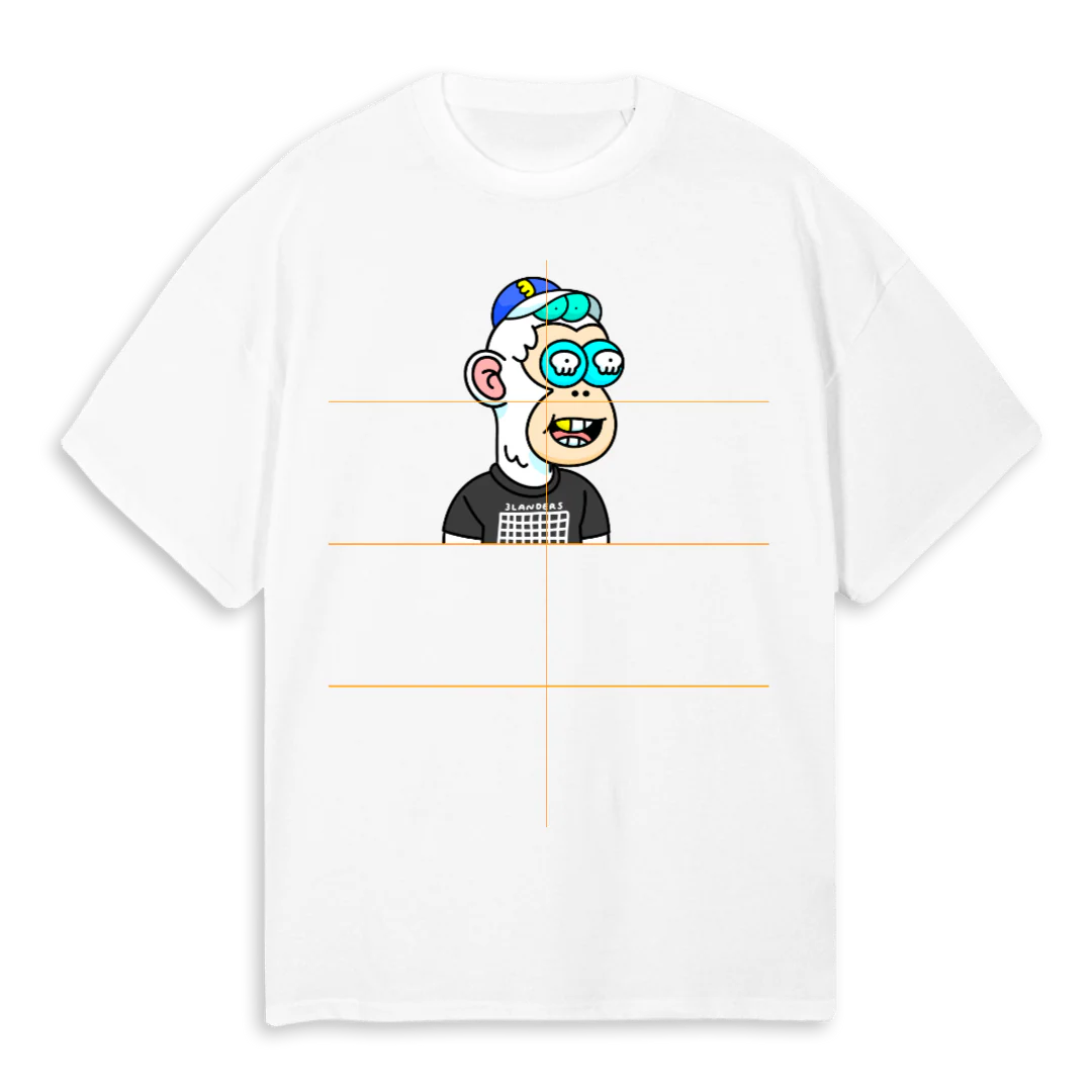 LANDER M B White Oversized Tee.