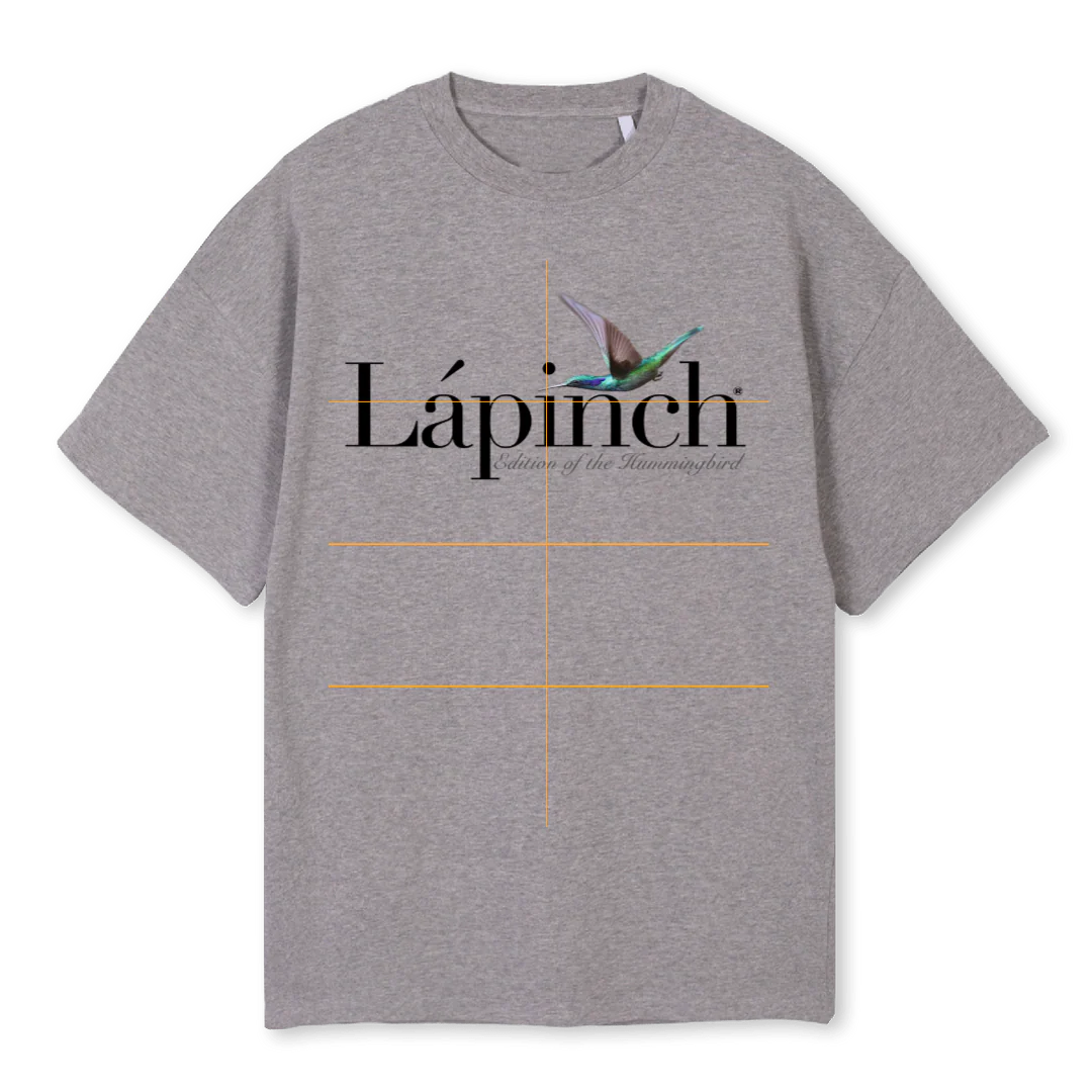 LAPINCH HUMMING BLK Grey Marl Oversized Tee.