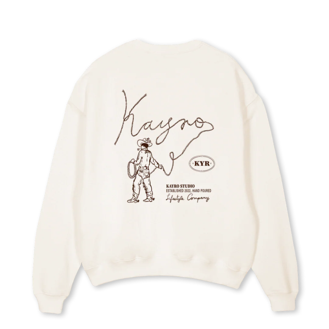 LASO Vintage White Oversized Crewneck Sweater. - Image 2