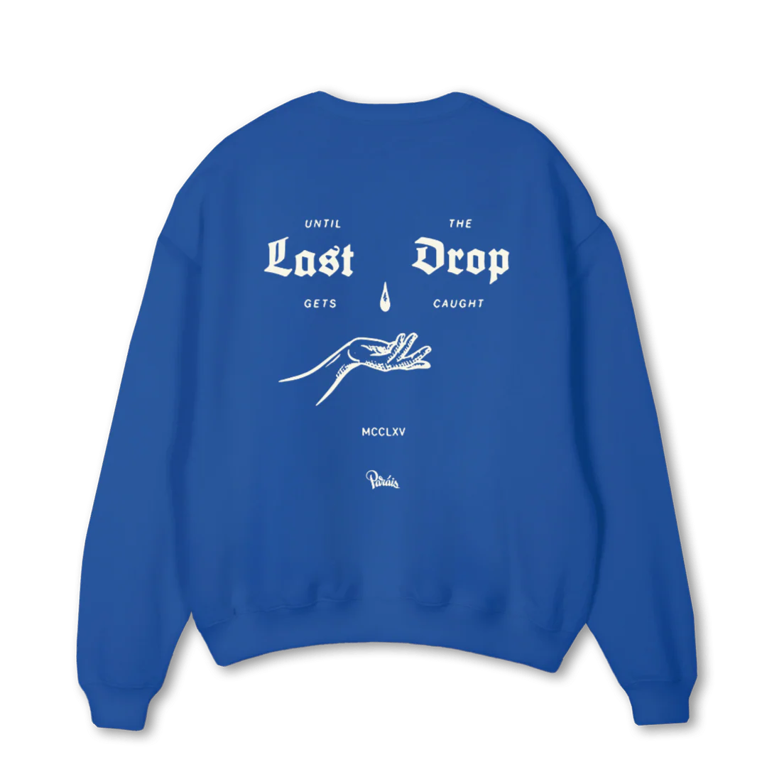 LASTSWEAT Cobalt Blue Oversized Crewneck Sweater. - Image 2