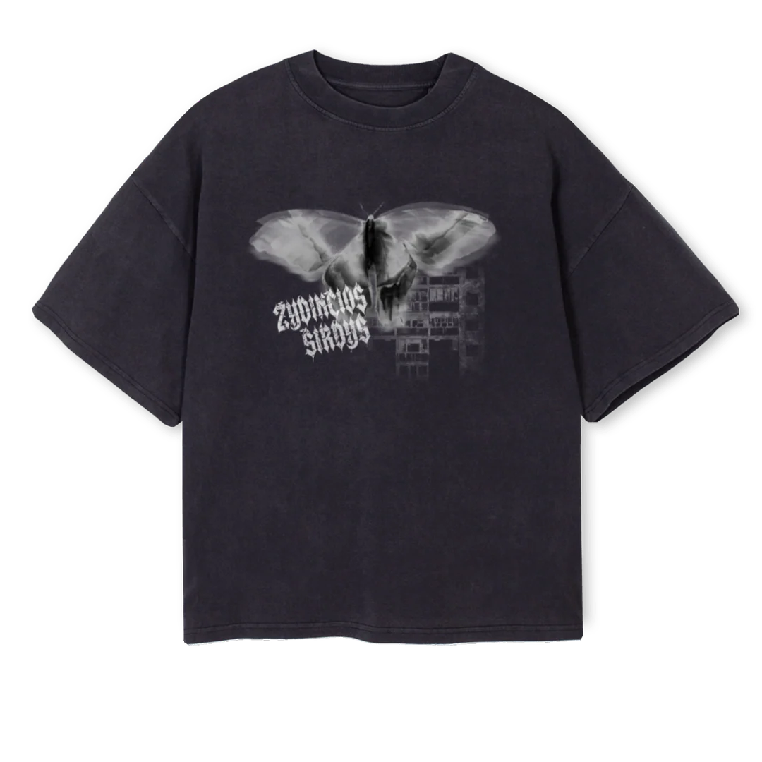 LATS NKTBTF Vintage Black Oversized Boxy Tee.