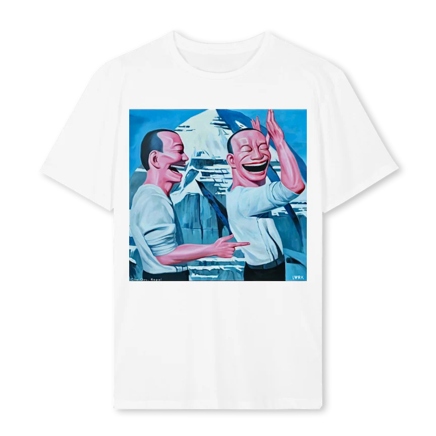 LAUGH White Regular Tee.