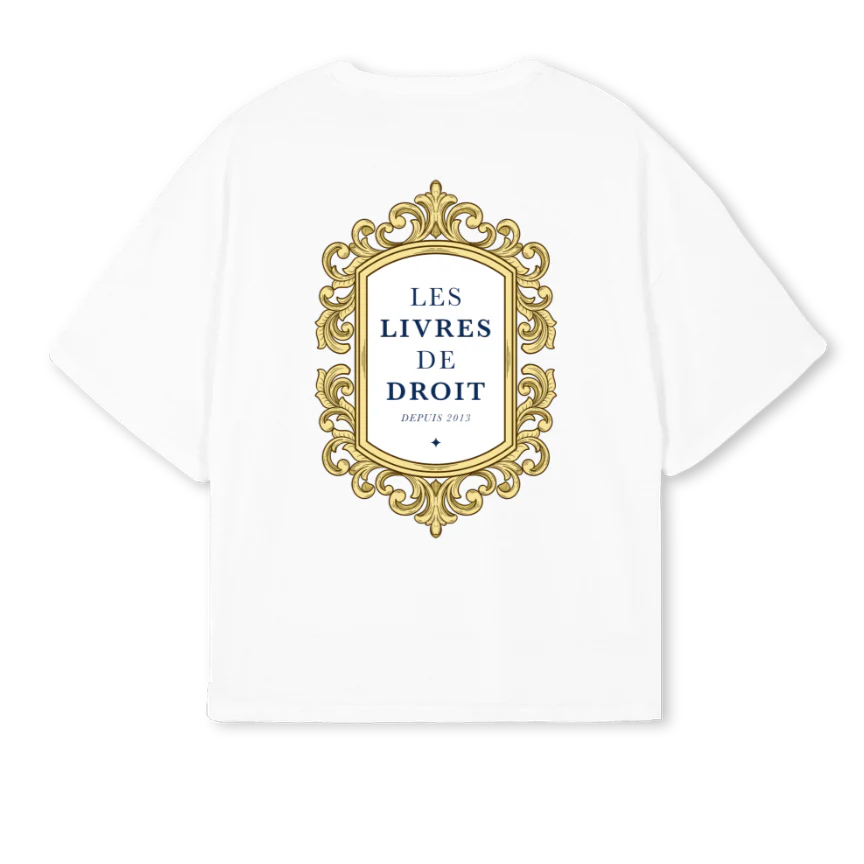 LAWBOOKS White Oversized Boxy Tee. - Image 2