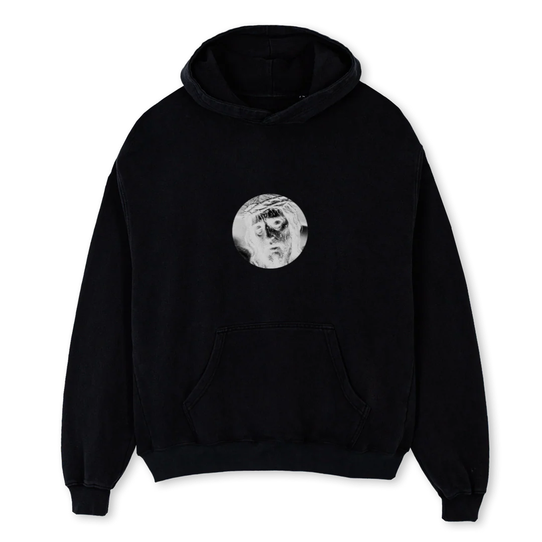 LAYERIIJESUS Black Oversized Hoodie.