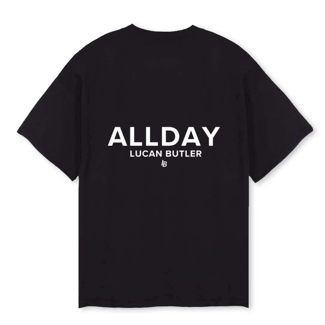 LB AD Black Oversized Tee. - Image 2