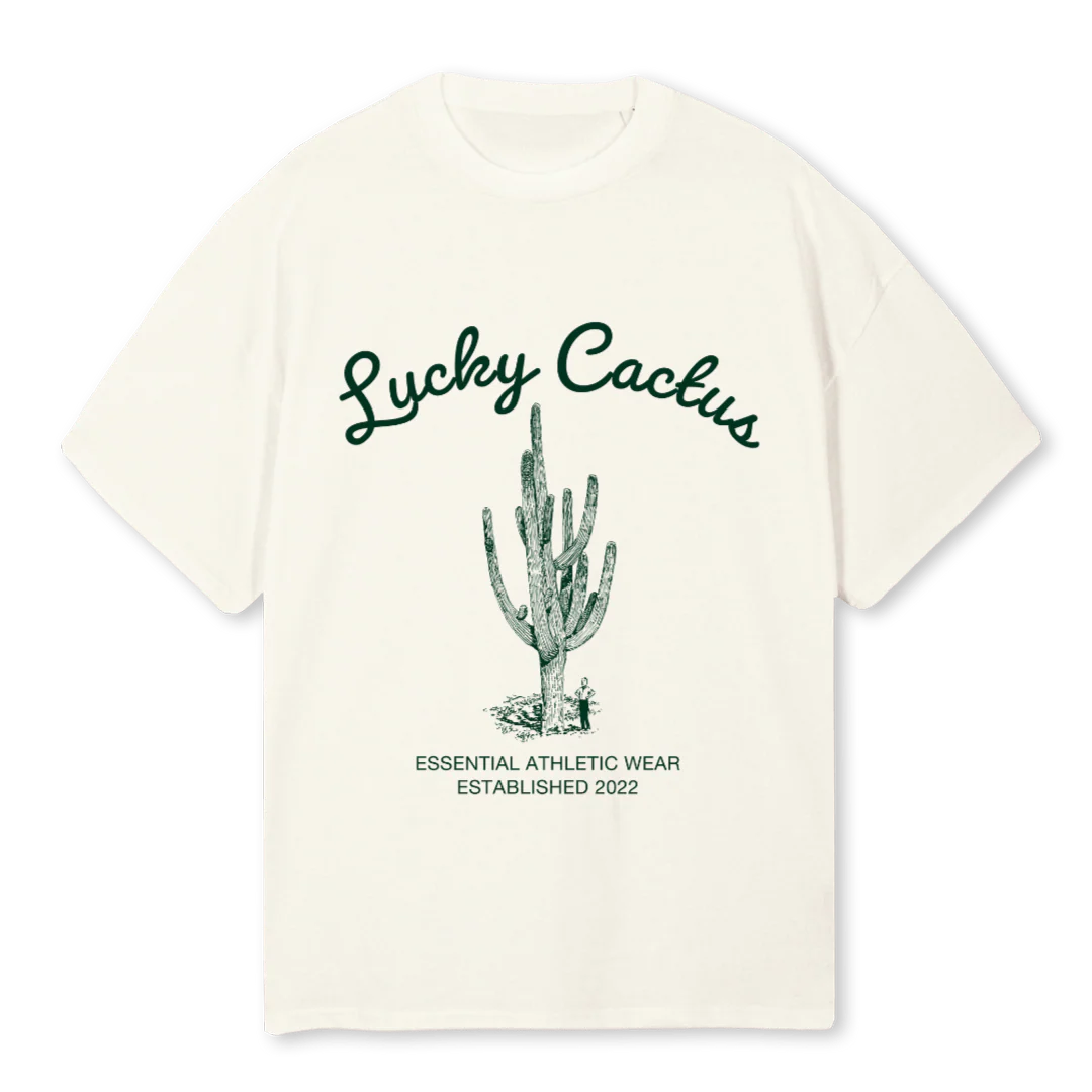 LC FRONT GRAPHIC CRM Cream Oversized Tee.