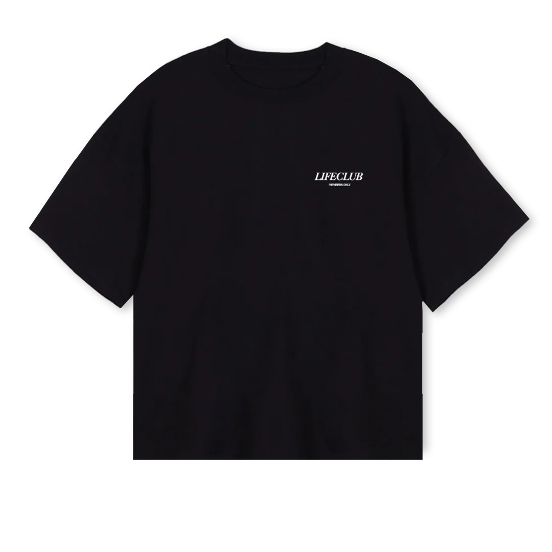 LC TWENTYSIX Black Oversized Boxy Tee.