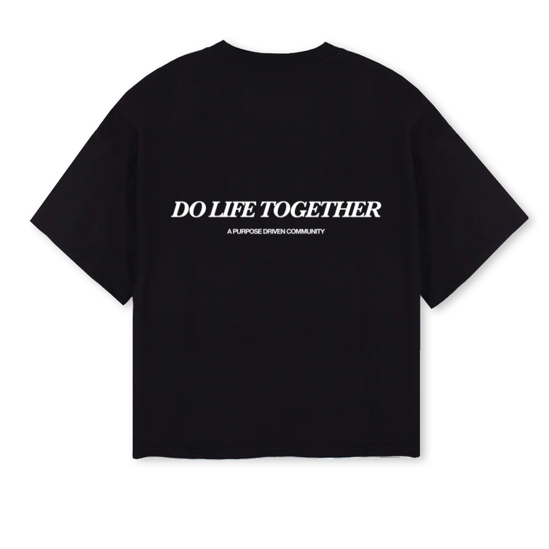 LC TWENTYSIX Black Oversized Boxy Tee. - Image 2