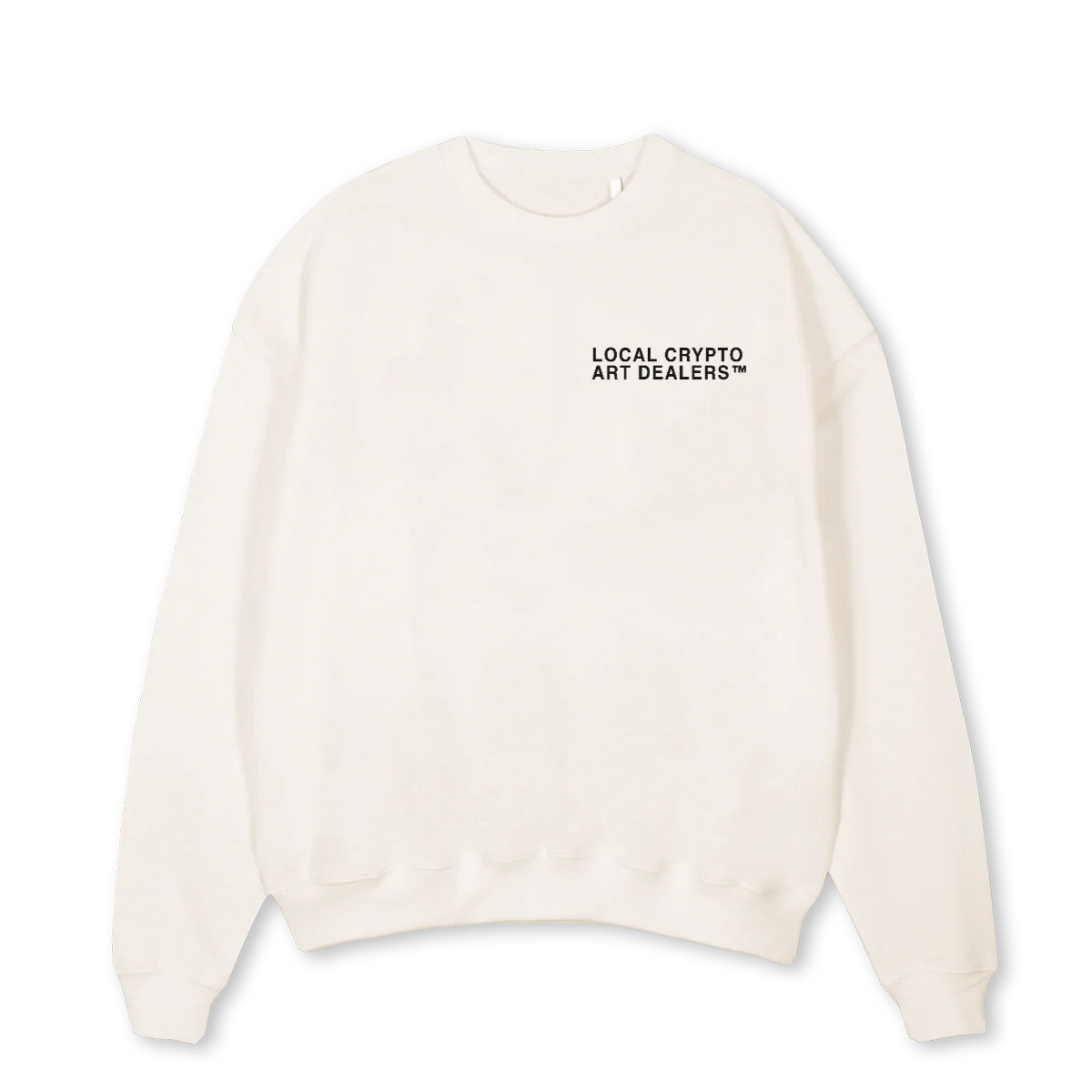 LCADBWSWEAT Vintage White Oversized Crewneck Sweater.