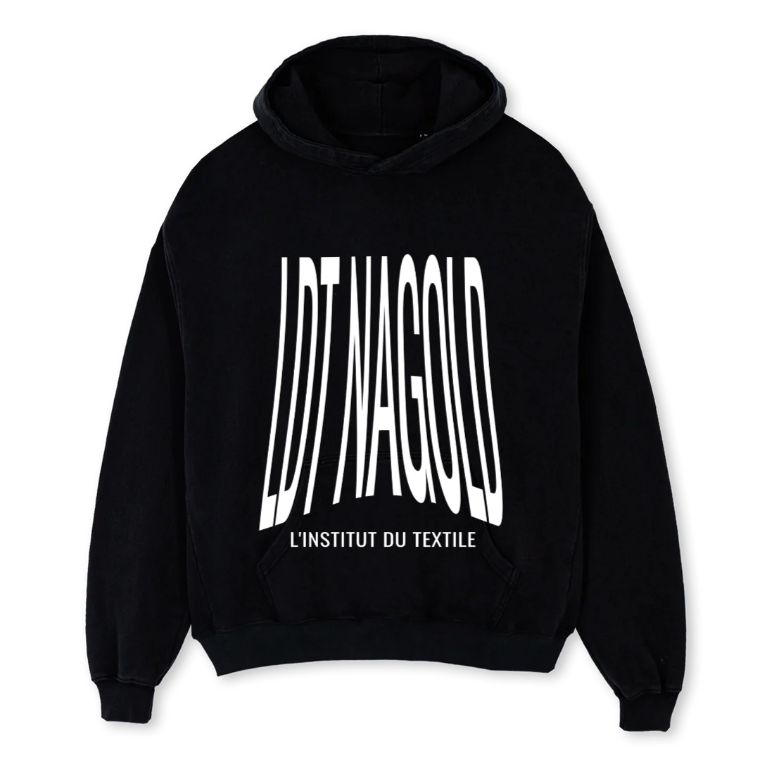 LDT BOLDHOODIE Black Oversized Hoodie.