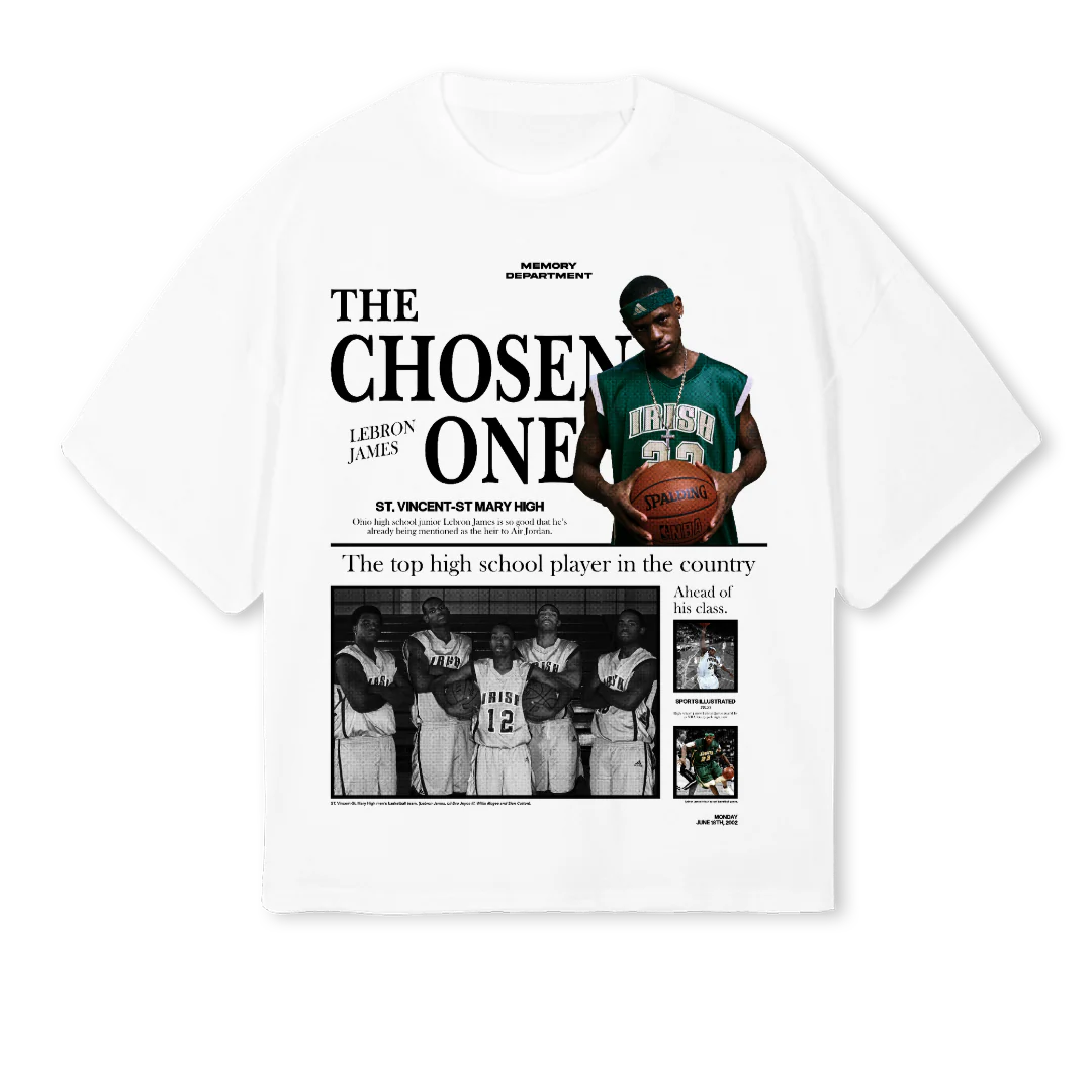 LEBRON White Oversized Boxy Tee.