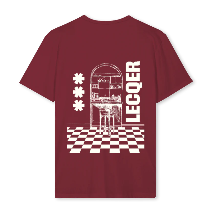 LECQ BURGUNDY Burgundy Regular Tee. - Image 2