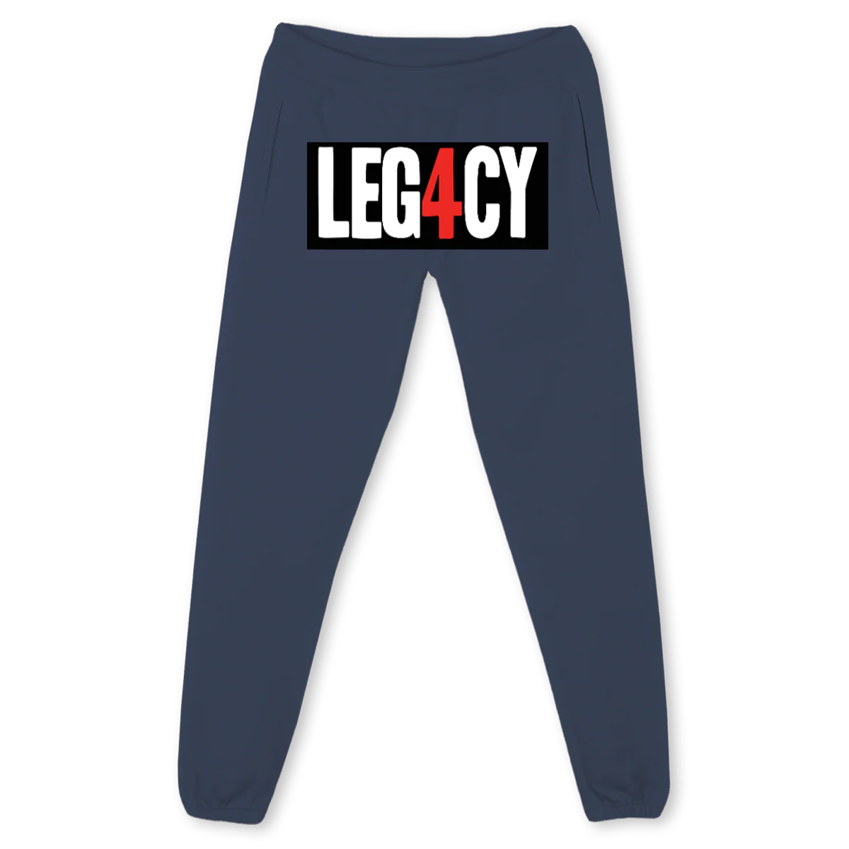 LEG_1 Navy Blue Relaxed Sweatpants.