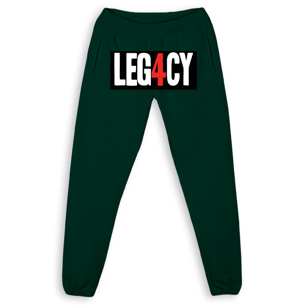 LEG_3 Wild Green Relaxed Sweatpants.