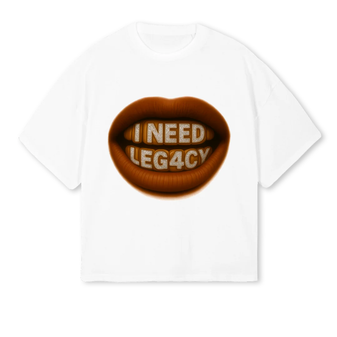 LEGCYYYY White Oversized Boxy Tee.
