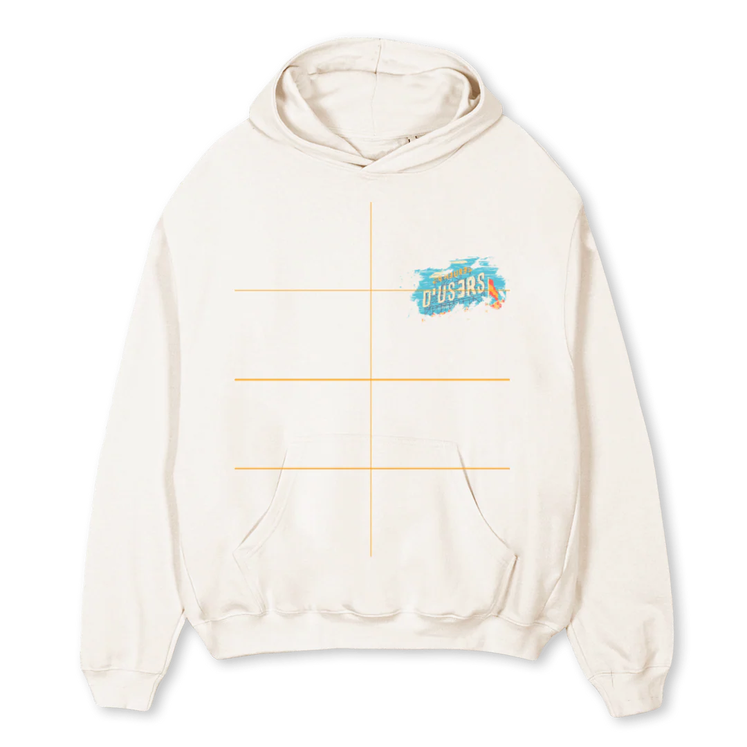 LEMANSLARGE Vintage White Oversized Hoodie.