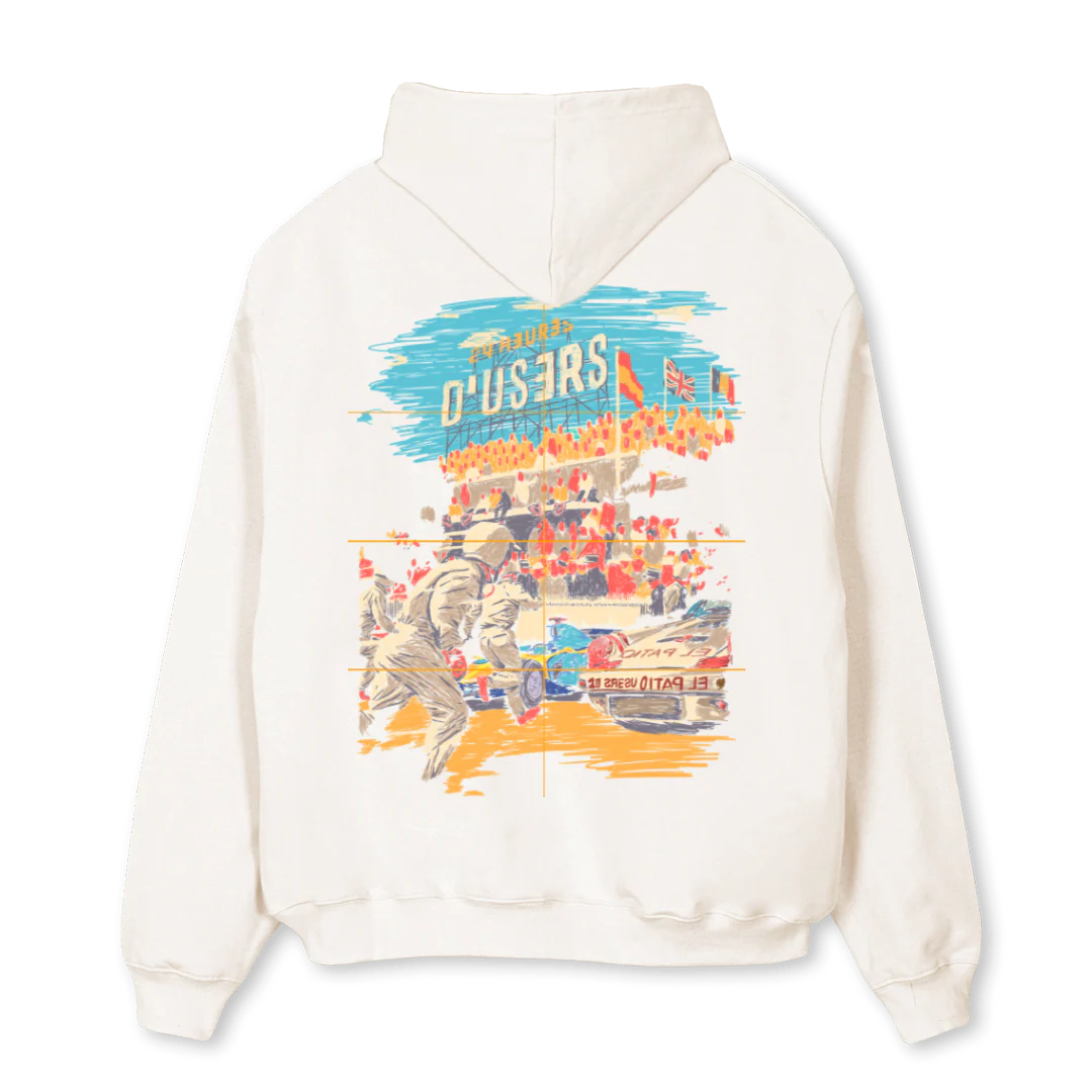 LEMANSLARGE Vintage White Oversized Hoodie. - Image 2