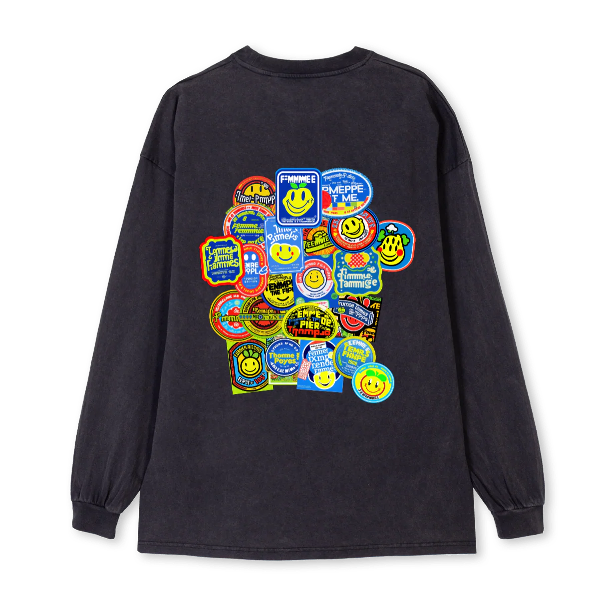 LEMON Vintage Black Oversized LS Tee. - Image 2