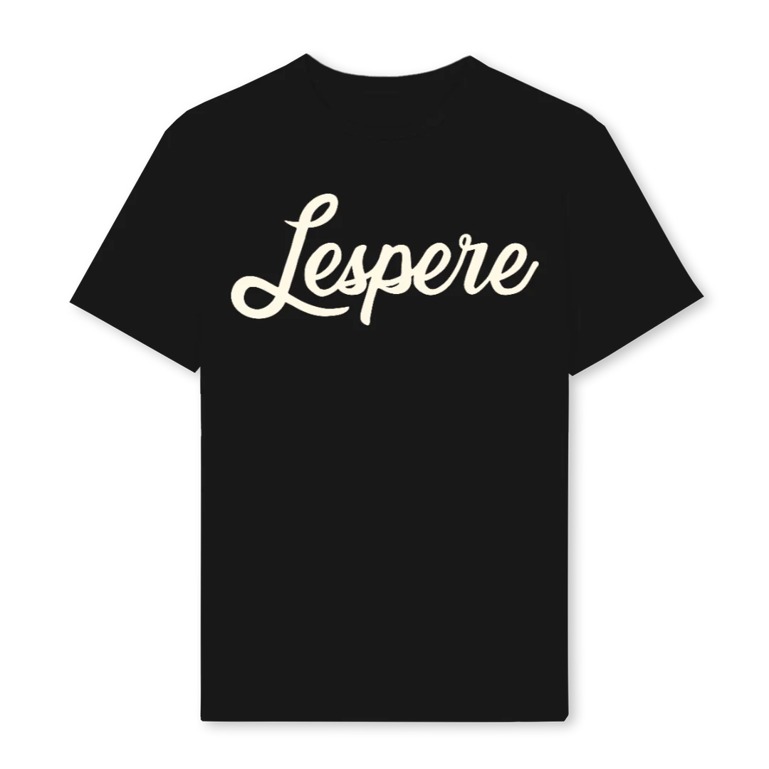 LESPERE Black Regular Tee.