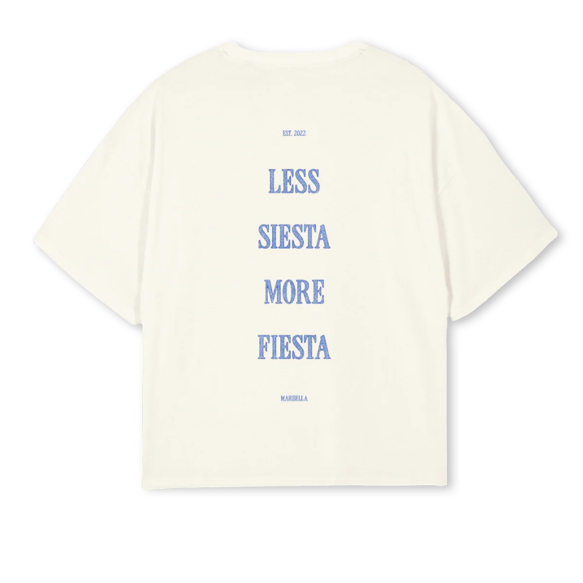 LESSSIESTALONG Cream Oversized Boxy Tee. - Image 2