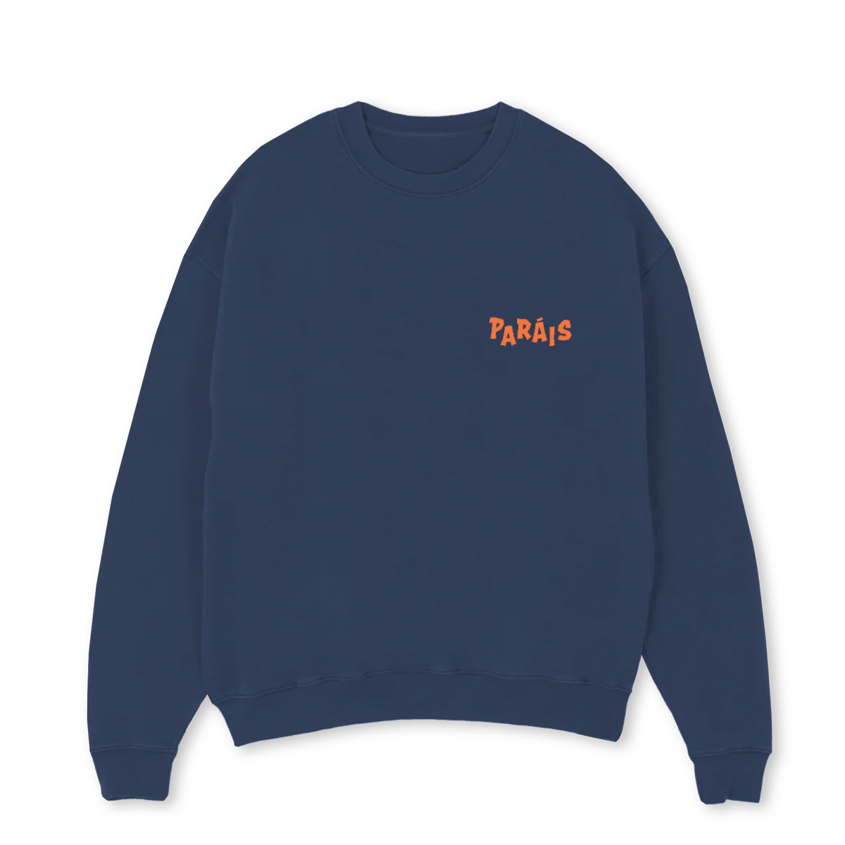 LETTERSWEAT Navy Blue Oversized Crewneck Sweater.