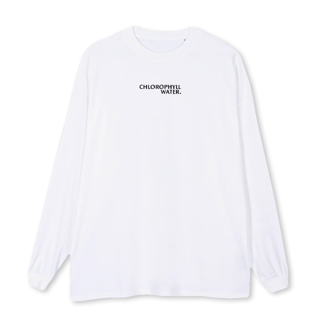 LEVINE White Oversized LS Tee.