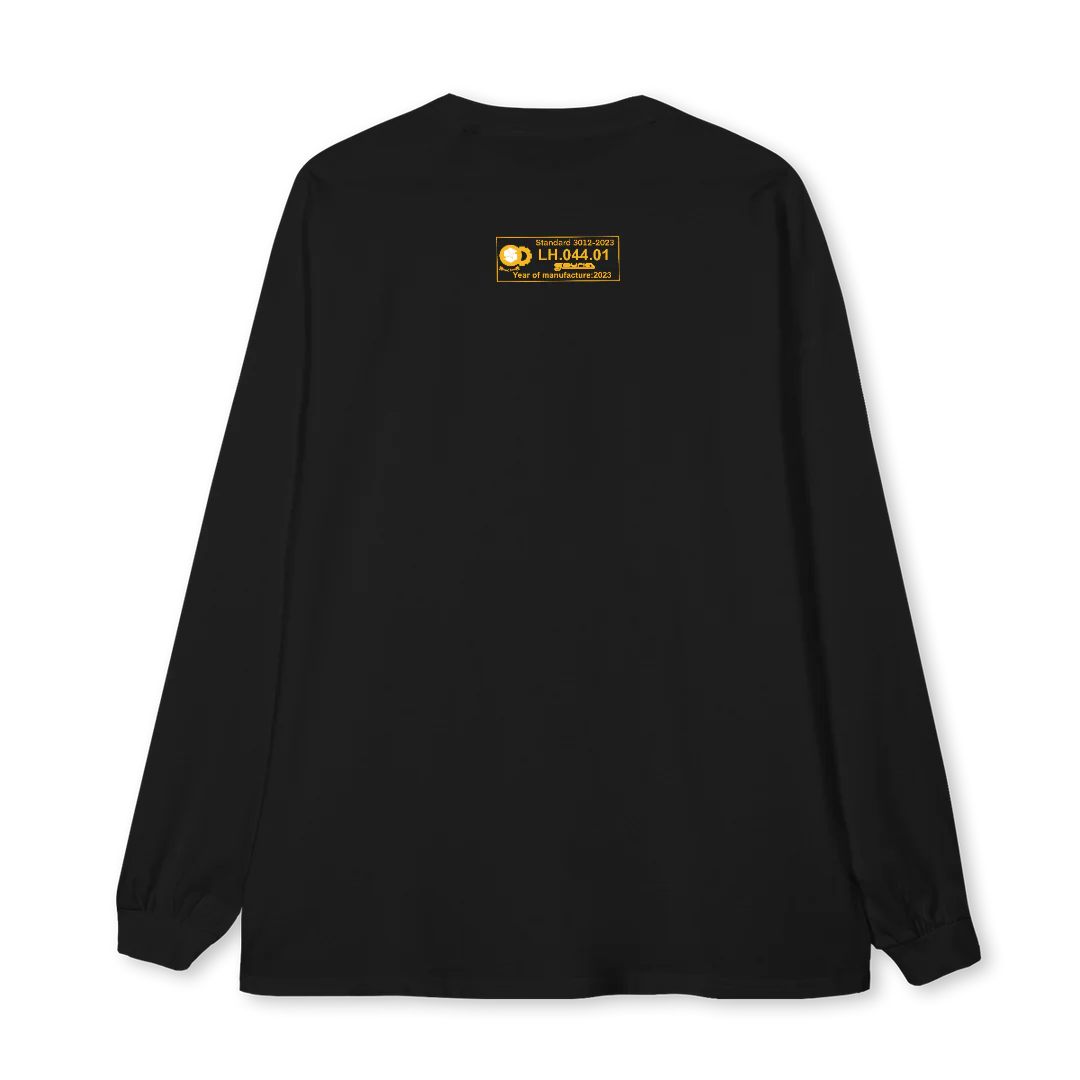 LEWISCREWNECKBLACK Black Oversized LS Tee. - Image 2