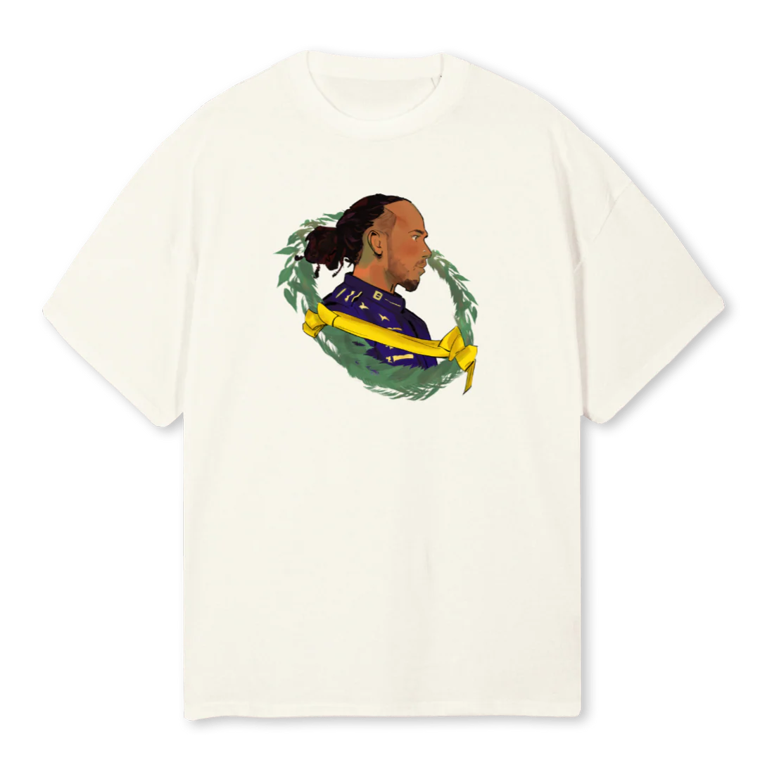LEWISWHITETEE Cream Oversized Tee.