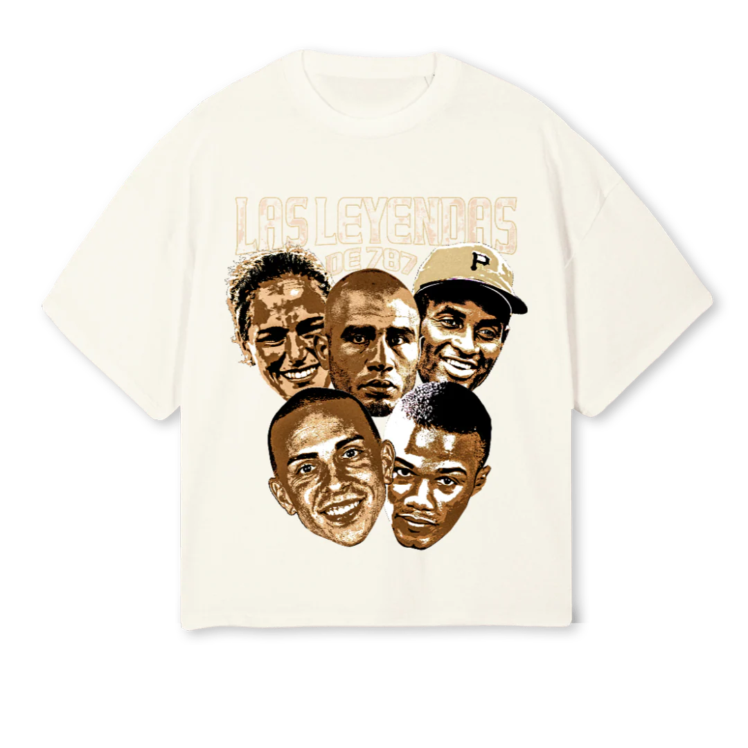 LEYENDAS Cream Oversized Boxy Tee.