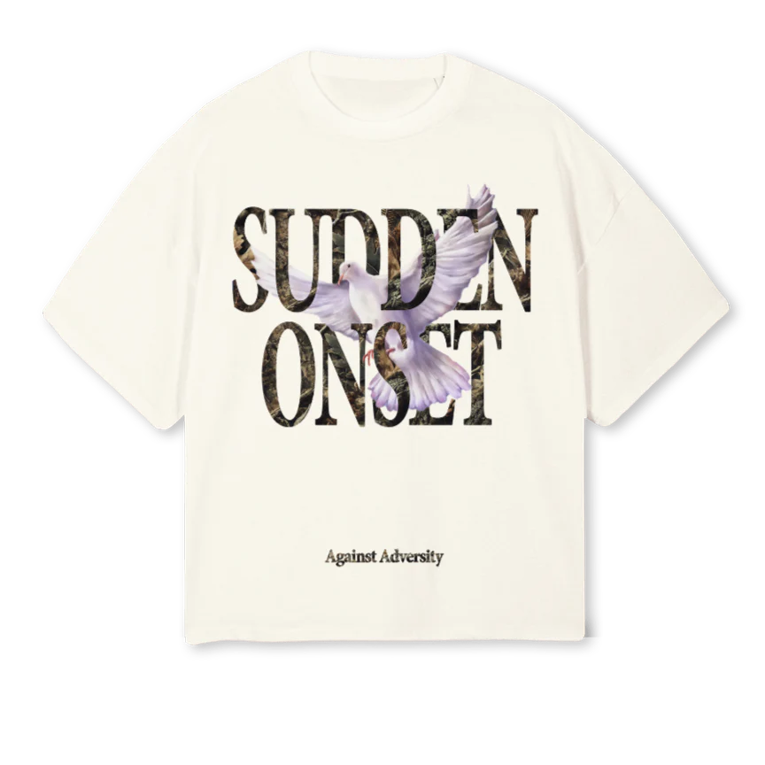 RTREEPEACE_C Cream Oversized Boxy Tee