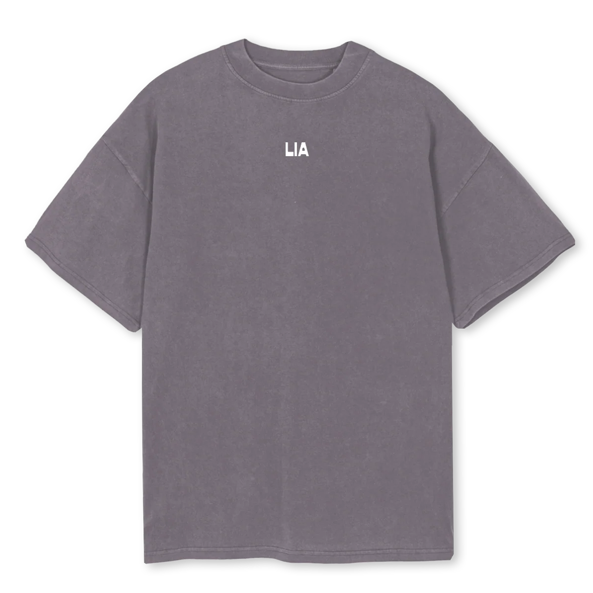 LIAOTEESHORTSLEEVES Pigment Grey Oversized Tee.