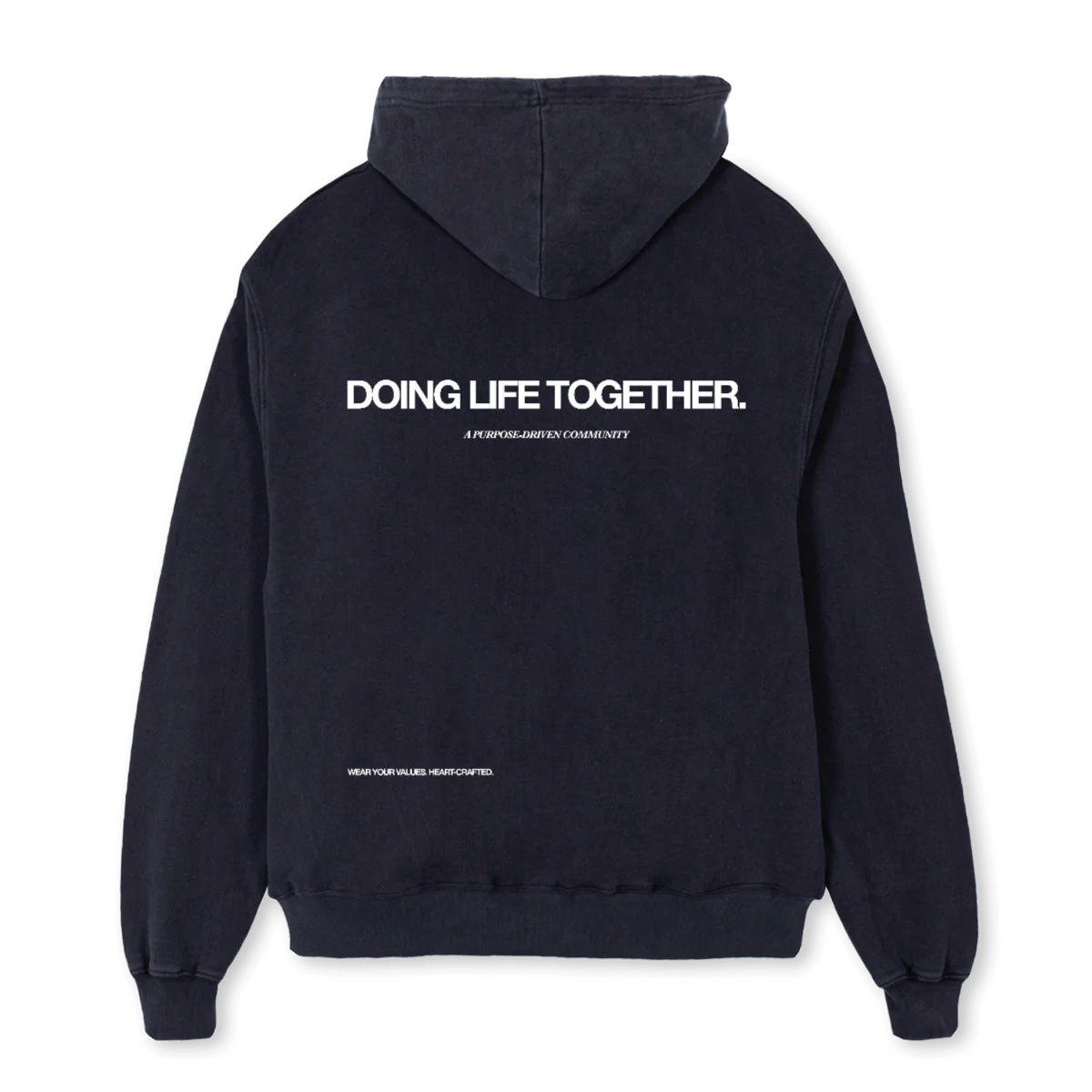 LIFECLUB DLT Vintage Black Oversized Hoodie. - Image 2