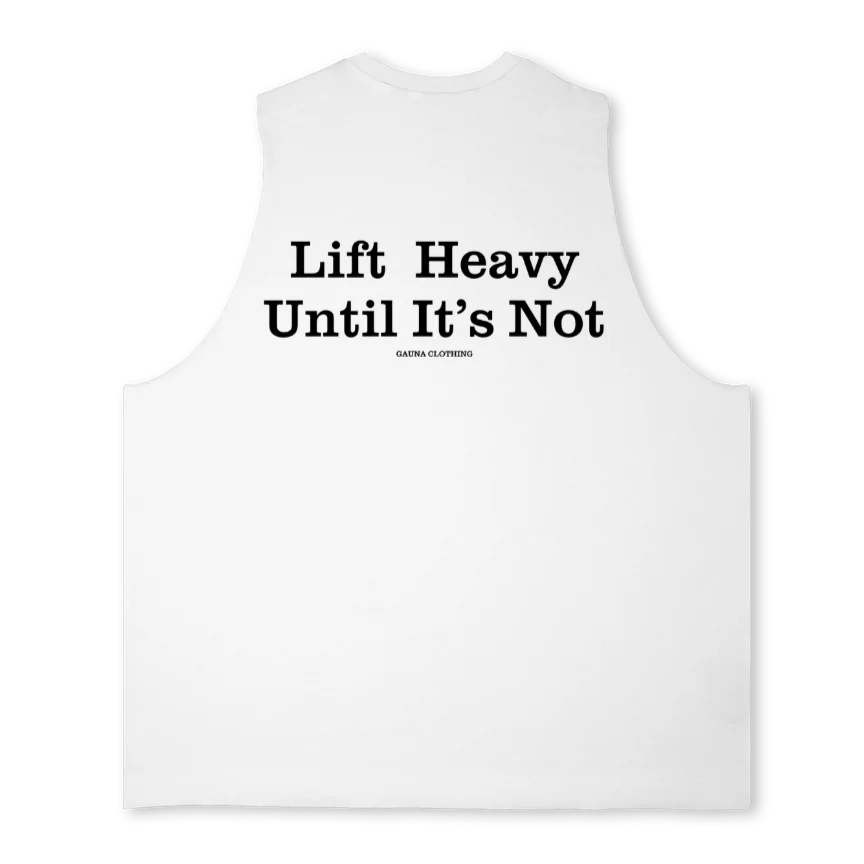 LIFTHEAVYWHITE Bright white Oversized Vest. - Image 2