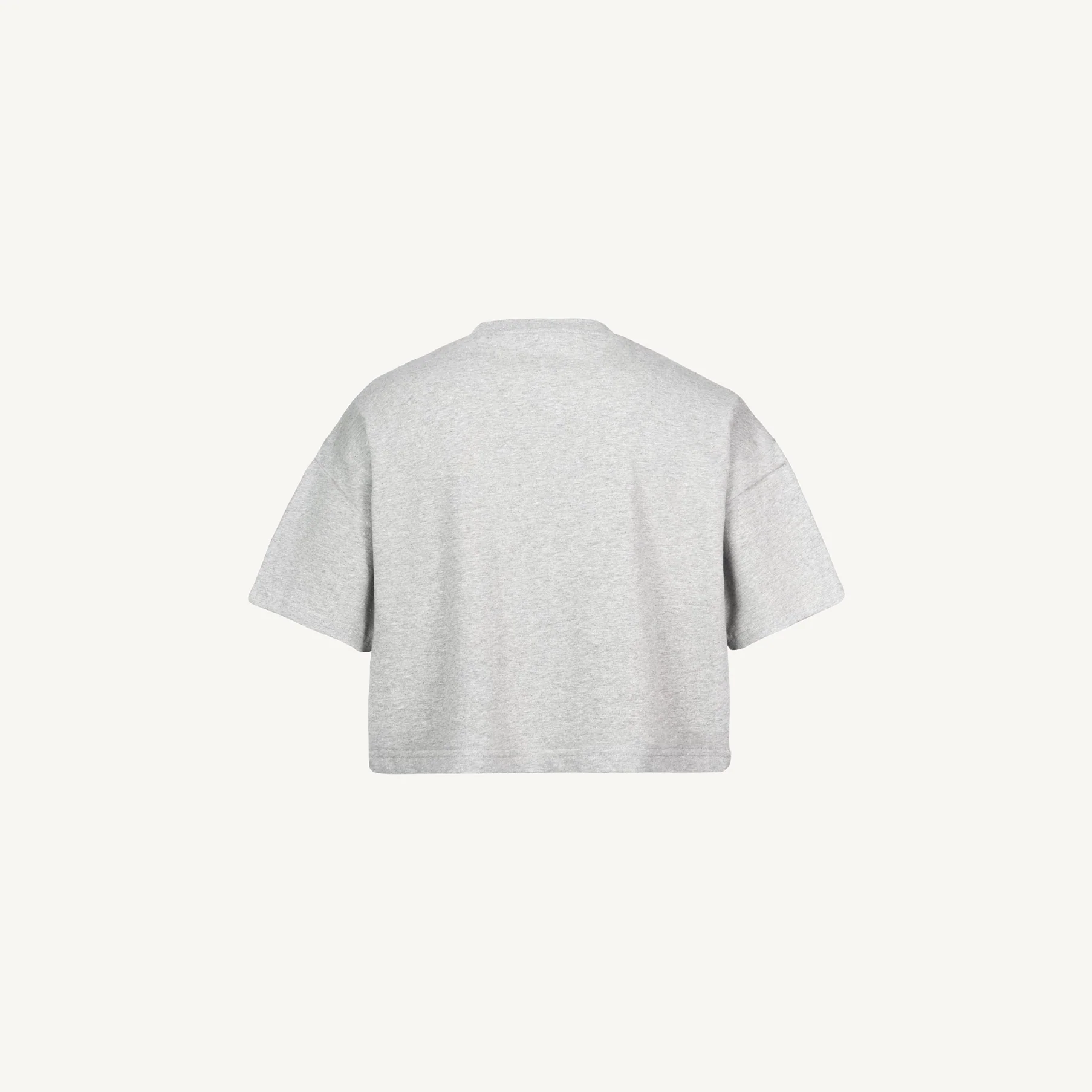 Light Grey Marl Cropped Oversized Tee. - Image 10
