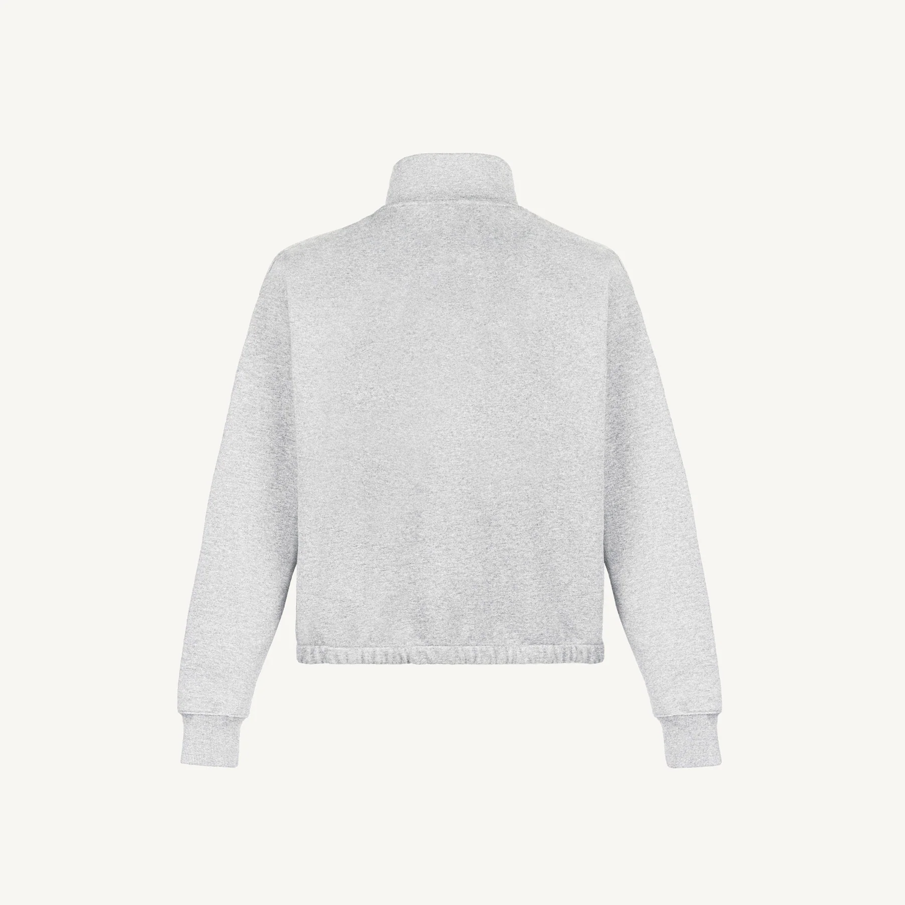 Light Grey Marl Oversized Boxy 1/4-Zip Sweater. - Image 10