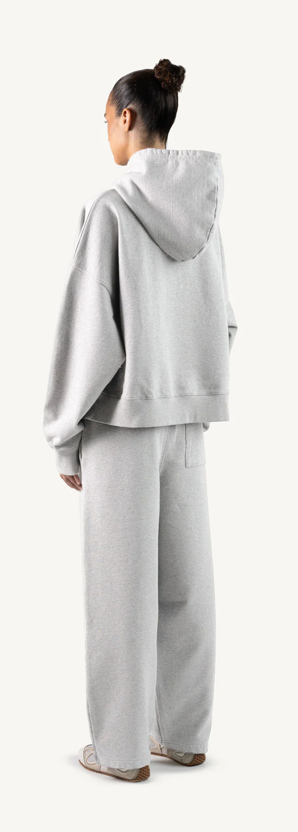 Light Grey Marl Oversized Boxy Hoodie. - Image 7