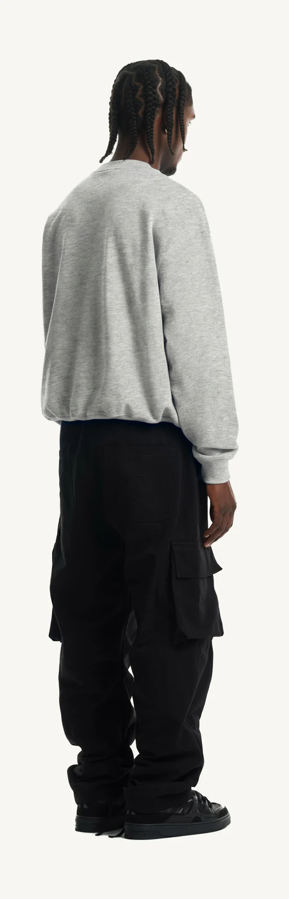 Light Grey Marl Oversized Crewneck Sweater. - Image 5