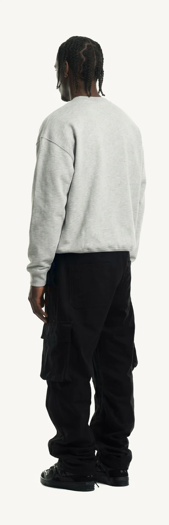 Light Grey Marl Oversized Crewneck Sweater. - Image 7