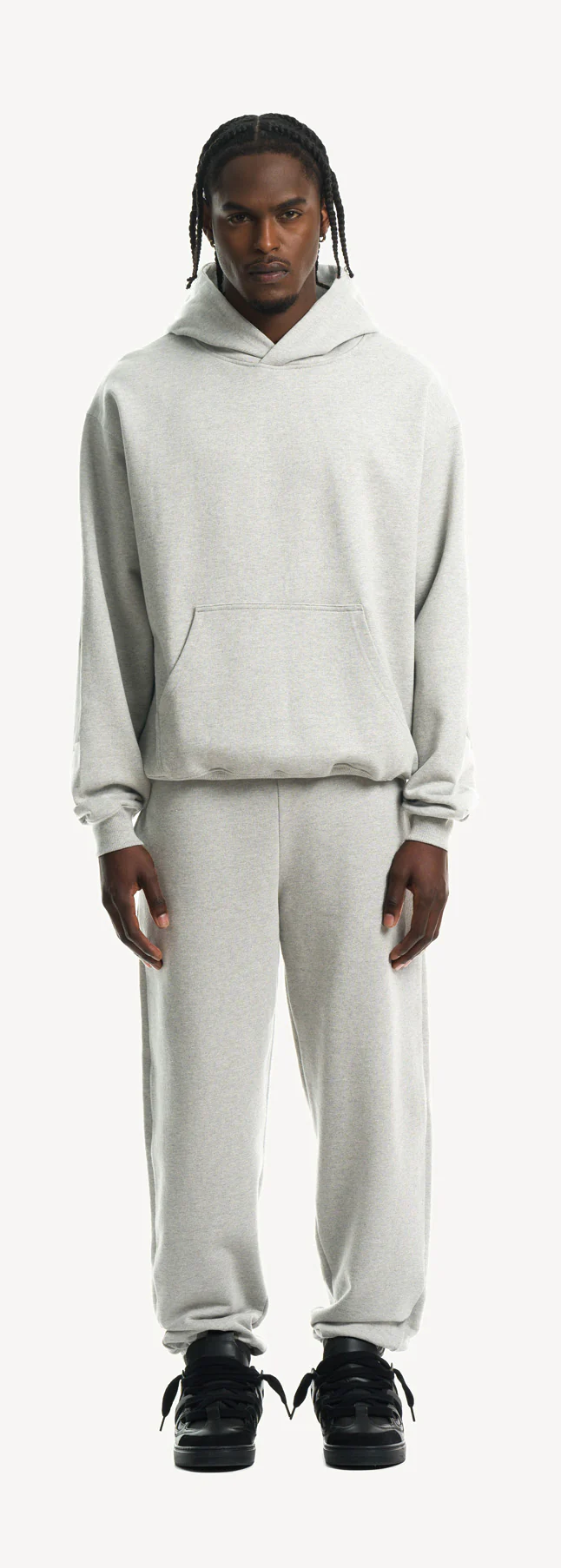 Light Grey Marl Oversized Hoodie. - Image 2