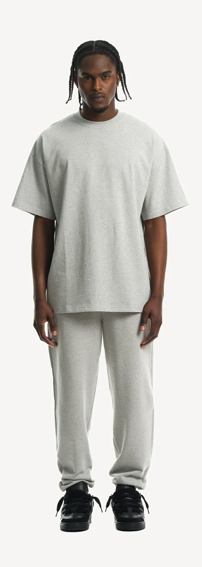 Light Grey Marl Oversized Tee. - Image 2