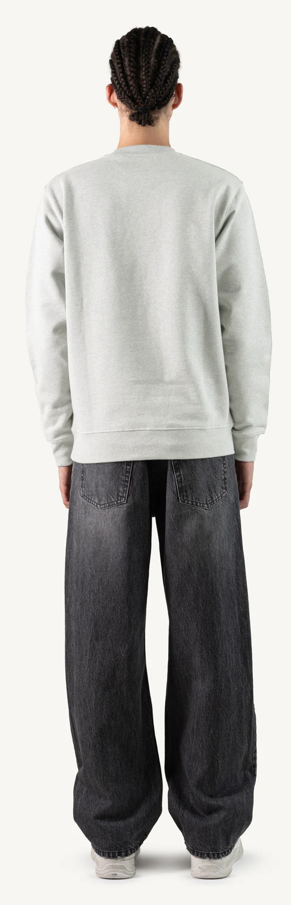 Light Grey Marl Regular Crewneck Sweater. - Image 6