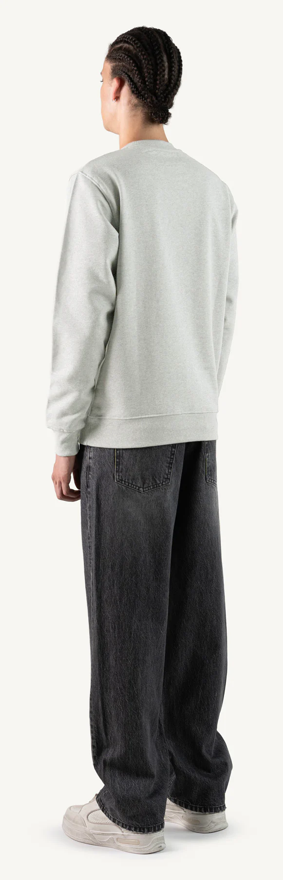 Light Grey Marl Regular Crewneck Sweater. - Image 7