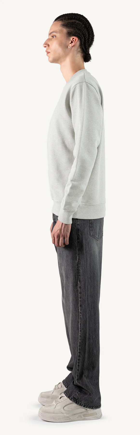 Light Grey Marl Regular Crewneck Sweater. - Image 8