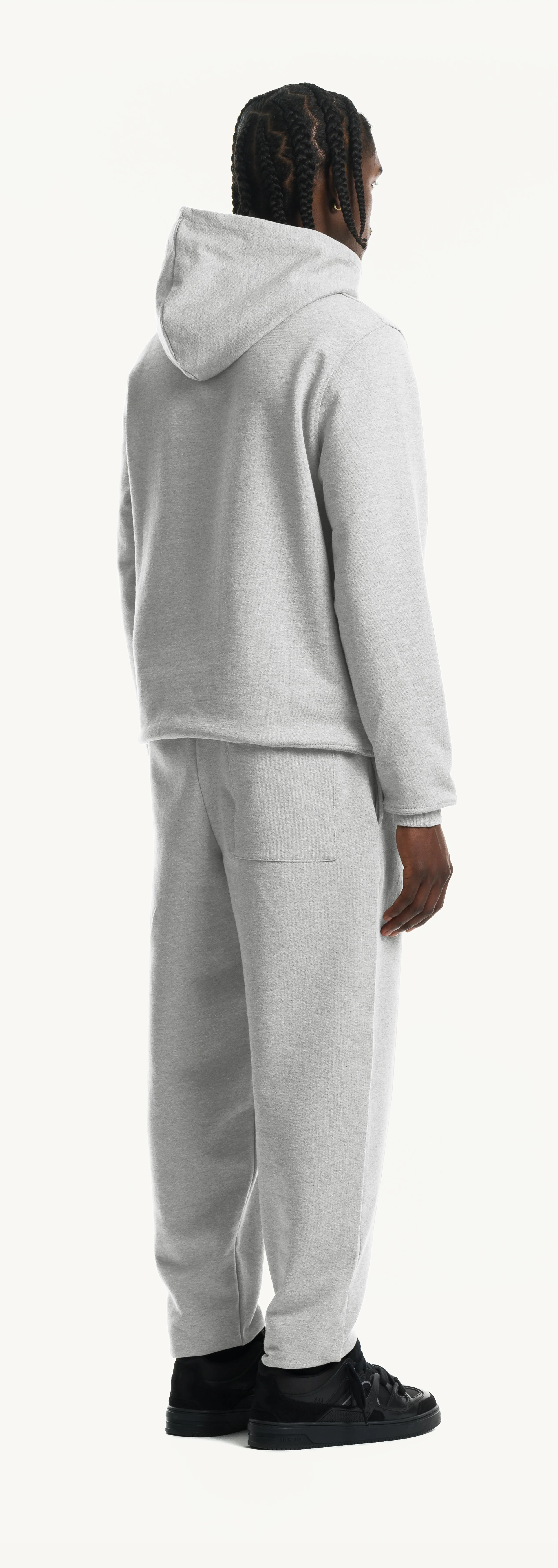Light Grey Marl Regular Zipped Hoodie. - Image 5