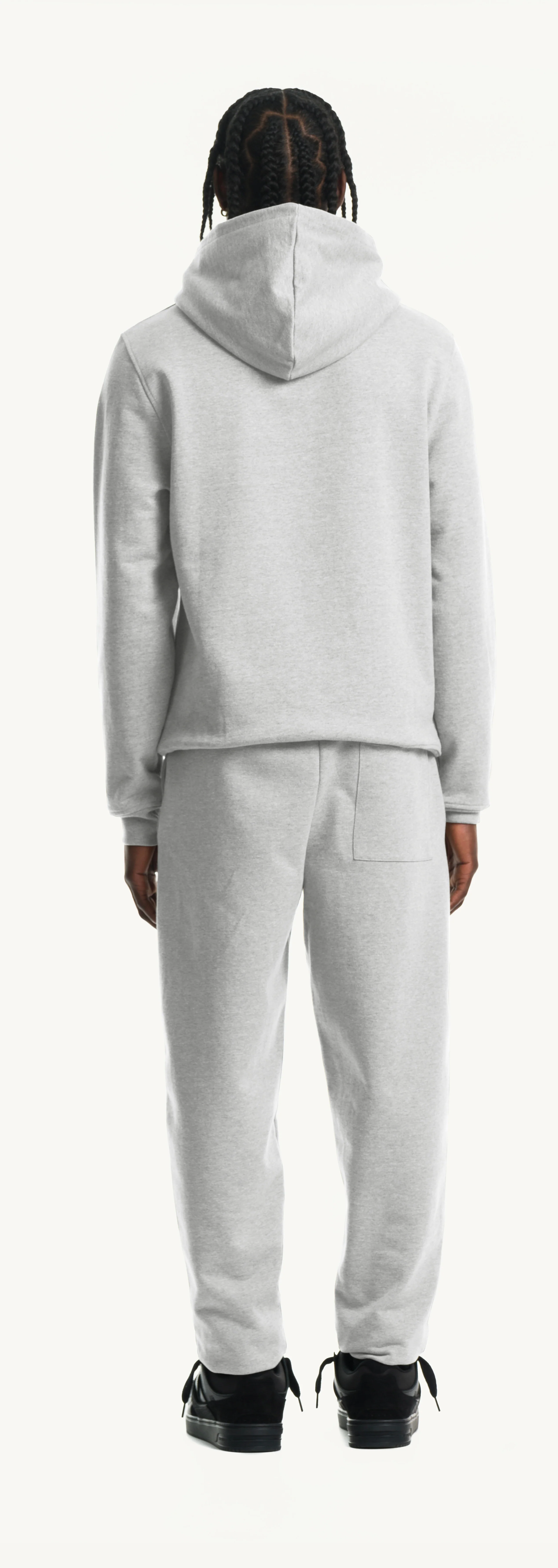 Light Grey Marl Regular Zipped Hoodie. - Image 6