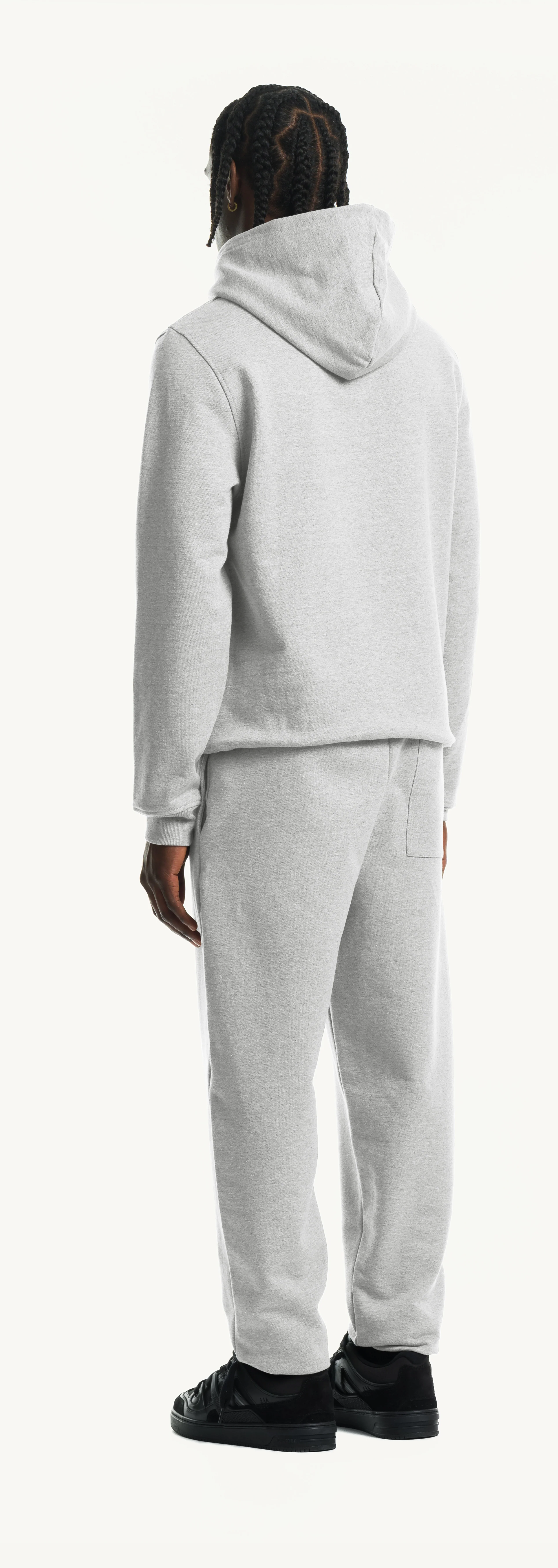 Light Grey Marl Regular Zipped Hoodie. - Image 7