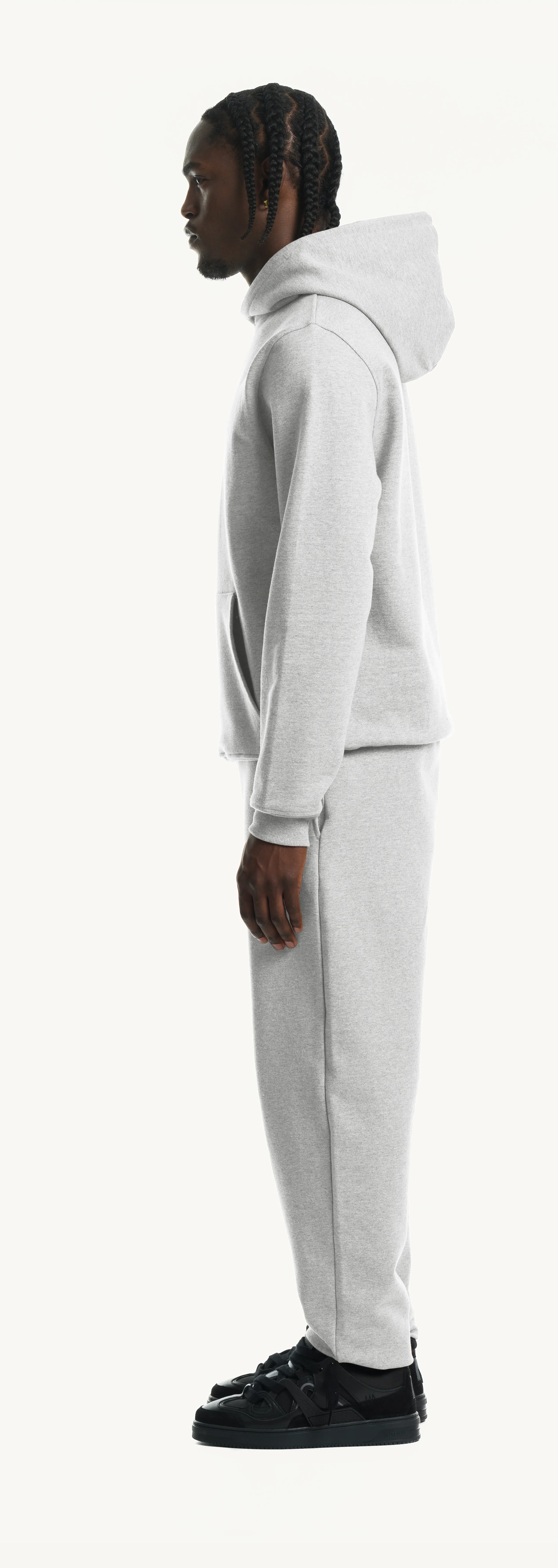 Light Grey Marl Regular Zipped Hoodie. - Image 8
