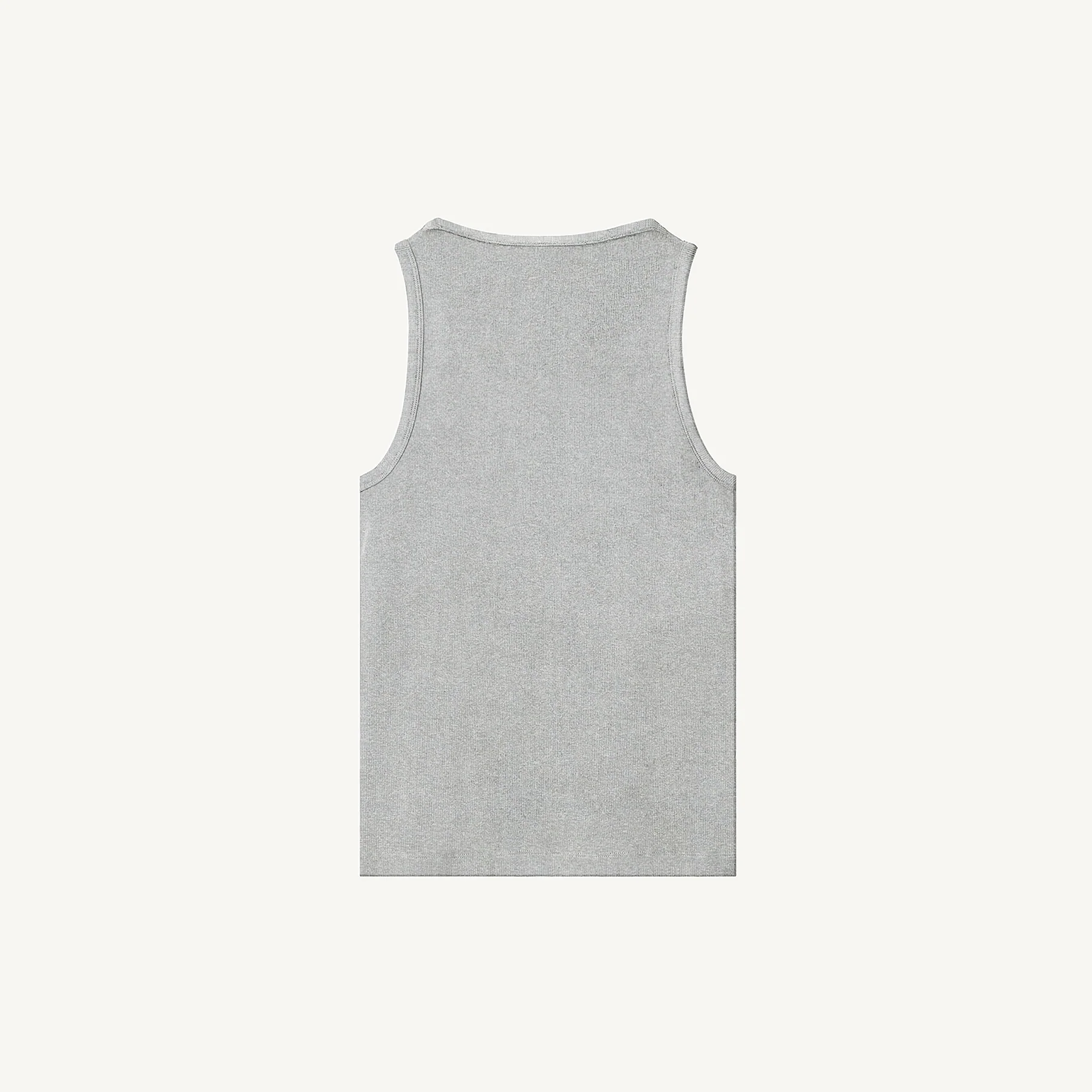Light Grey Marl Slim Ribbed Tank. - Image 11
