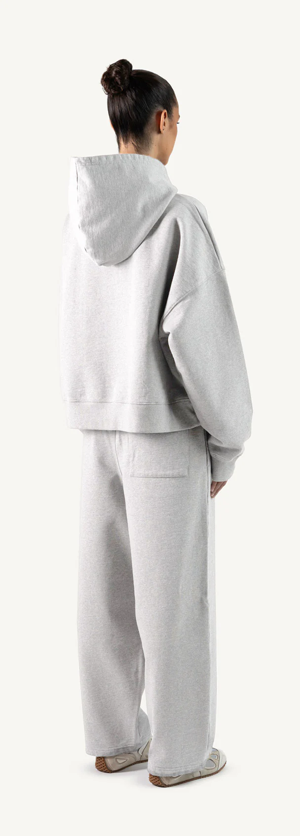Light Grey Marl Straight-Leg Baggy Sweatpants. - Image 5