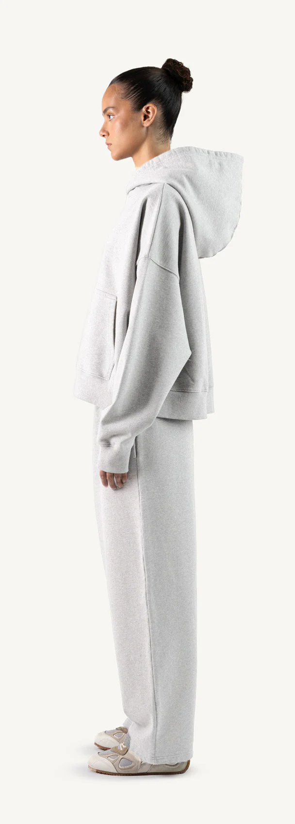Light Grey Marl Straight-Leg Baggy Sweatpants. - Image 8